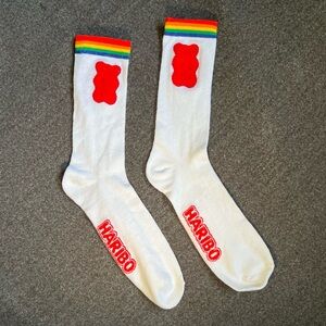Haribo Gummy Bear Pride Socks NWOT